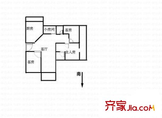 嘉麟豪庭户型图户型图1 4室2厅2卫1厨