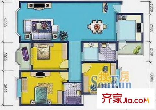 欧景城花园 0室 户型图