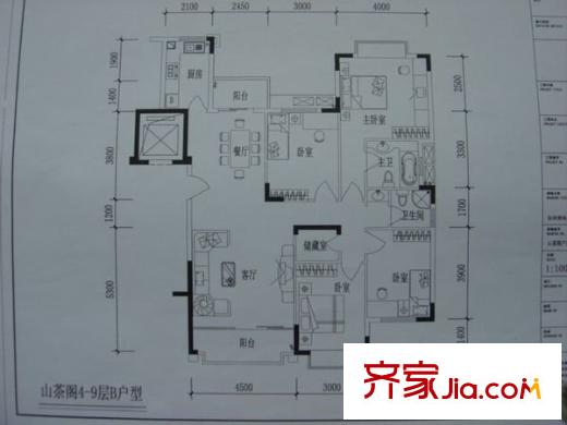发展兴苑 4室 户型图