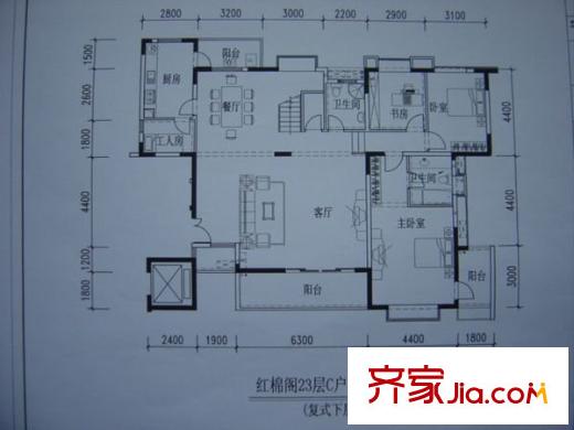发展兴苑 6室 户型图