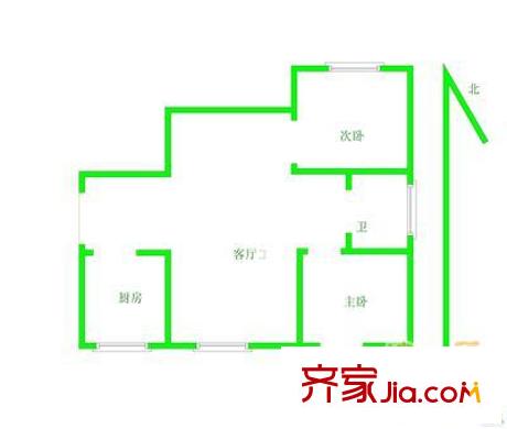 73区商住楼户型图73区住宅楼 户型图3 2室2厅1卫1厨