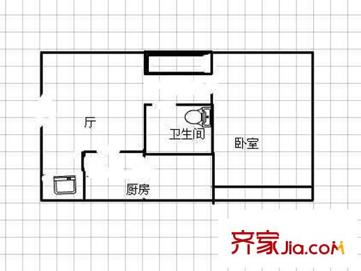 深业岭秀名苑 1室 户型图