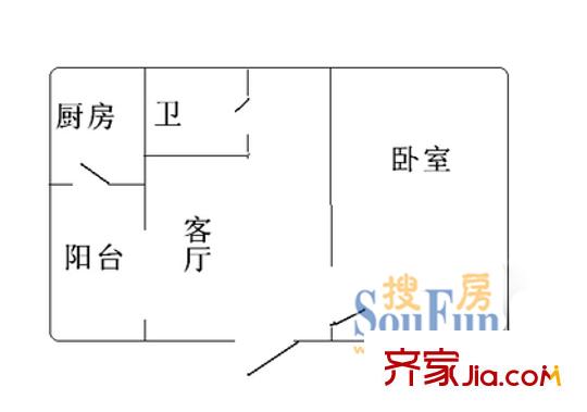 深圳鹏益花园户型图2