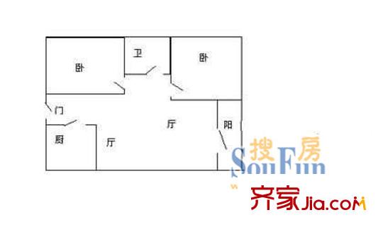 碧涛居 2室 户型图