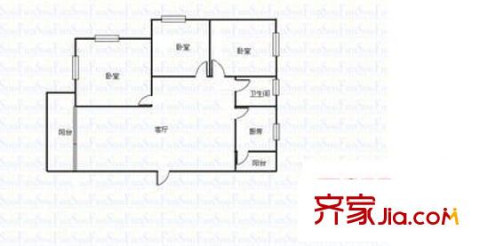 碧涛居 3室 户型图