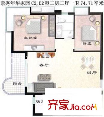 深圳 景秀年华家园 户型图
