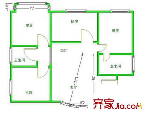深圳 新锦安雅园 户型图3