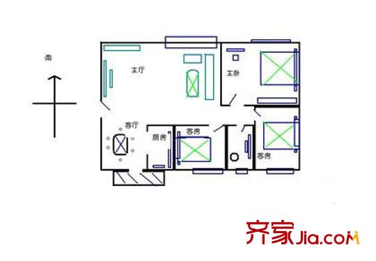 深圳 新锦安雅园 户型图1