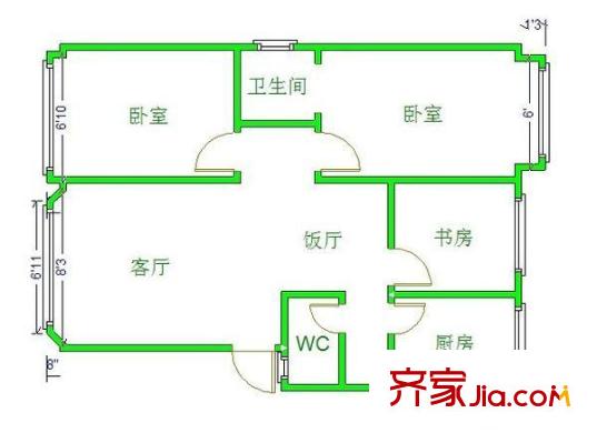 深圳 春和雅苑 户型图 2房