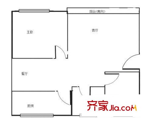 先科花园 2室 户型图