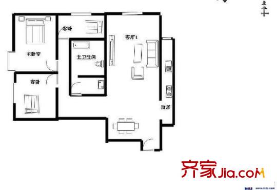 和兴花园 3室 户型图
