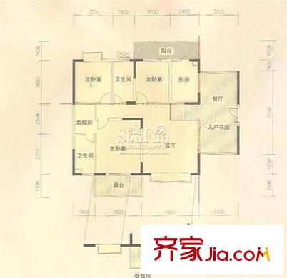 家和盛世花园 3室 户型图