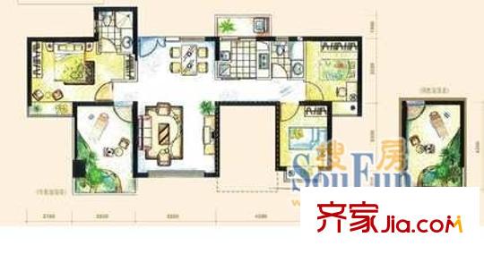 深圳嘉宝田花园户型图4