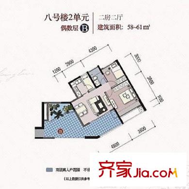 英郡年华二期 0室 户型图