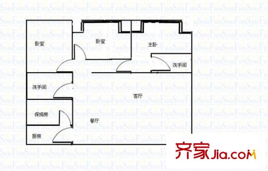 新亚洲广场 4室 户型图