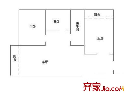 新亚洲广场 2室 户型图