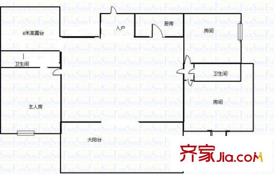 深业新岸线三期 3室 户型图
