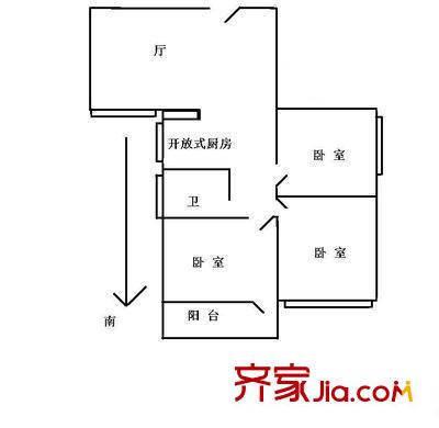 金盛苑 3室 户型图