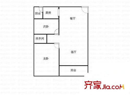金盛苑 2室 户型图