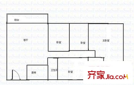 风临洲 4室 户型图