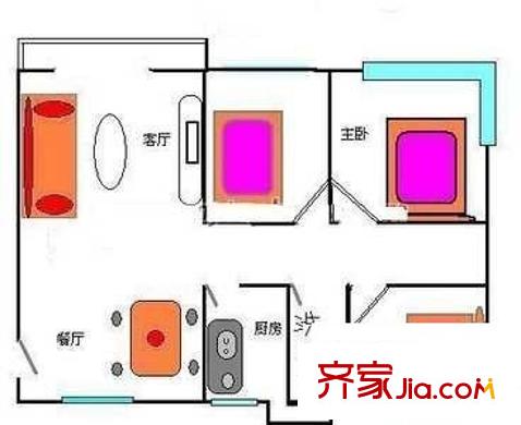 雅涛花园 3室 户型图