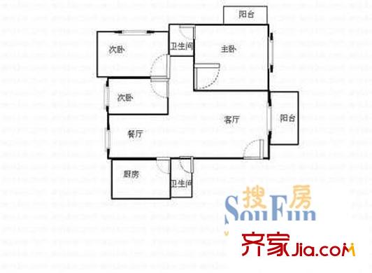 深圳西海岸花园户型图6