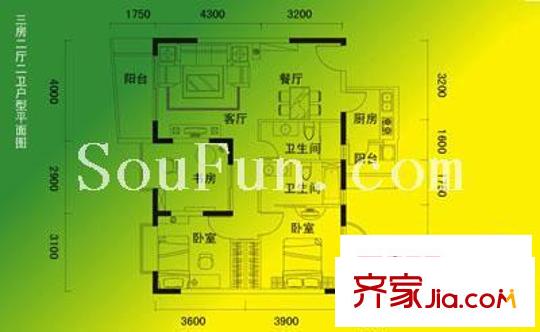 深圳鸿昌花园户型图4