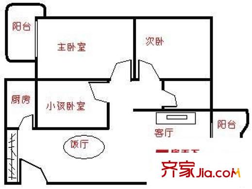 德兴花园 4室 户型图