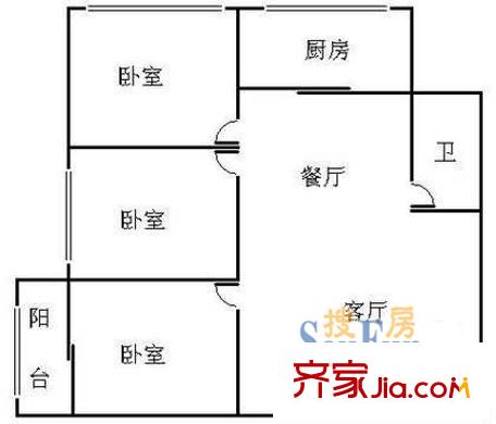 深圳 青春家园 户型图5