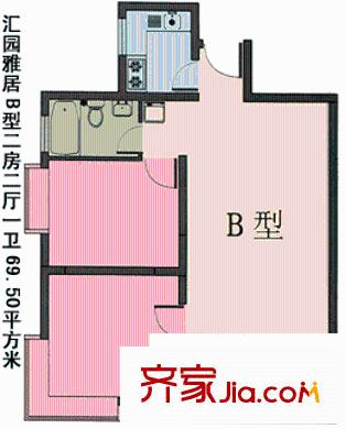 深圳 汇园雅居 户型图2