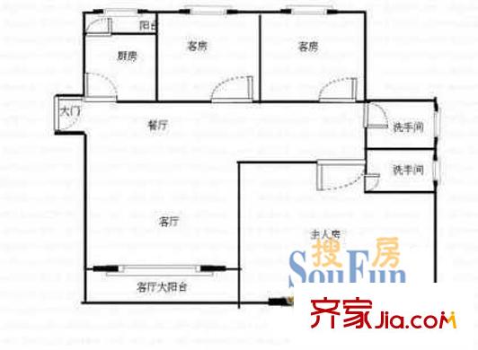 深圳 学府花园 户型图7