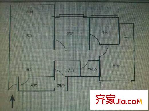 学府花园 4室 户型图