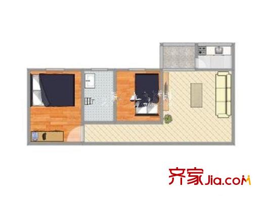 天泽花园 2室 户型图