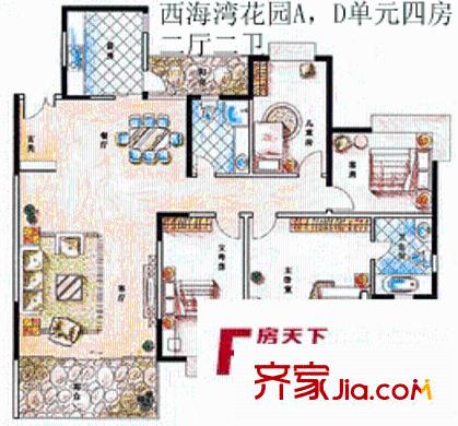 深圳 西海湾花园 户型图3