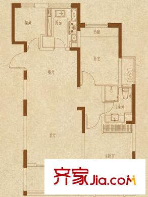 万科清林径二期 2室 户型图