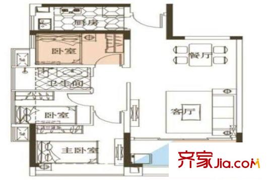 熙和园 3室 户型图