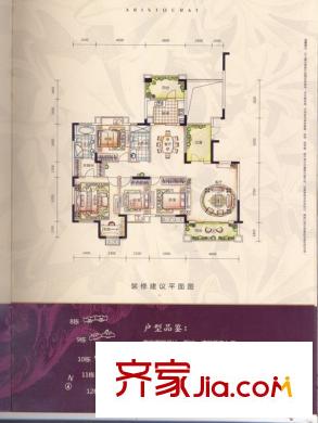 桃源居首府户型图10栋H1+H2户型 5室2厅2卫