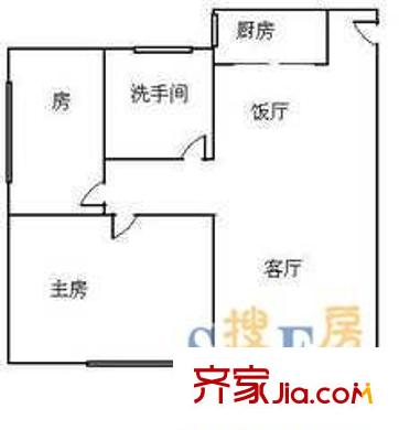 黄埔雅苑二期户型图户型图5 2室2厅1卫1厨