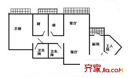 黄埔雅苑二期户型图户型图4 4室2厅2卫1厨