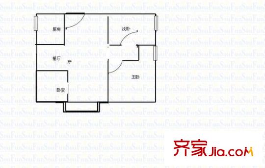 铭筑 3室 户型图