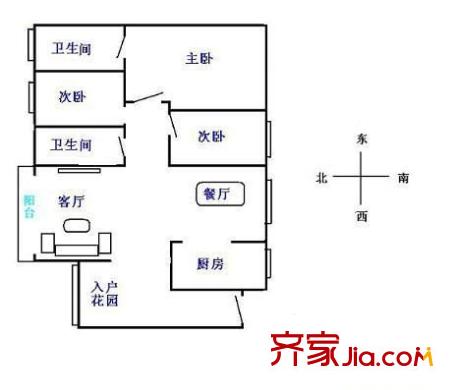 金域豪庭 3室 户型图