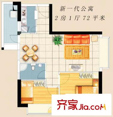 深圳 新一代公寓 户型图2