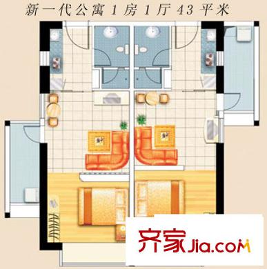 深圳 新一代公寓 户型图3