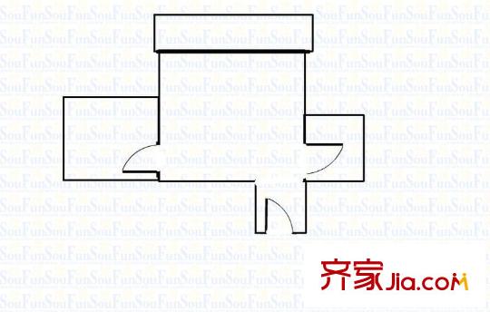 万科公园里3期 1室 户型图