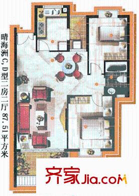 深圳招商海月花园二期户型图1