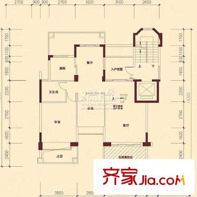 深圳龙园意境复式户型图下