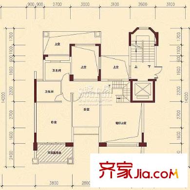 深圳龙园意境复式户型图上