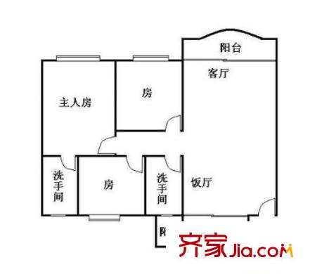 鸿瑞花园 2室 户型图