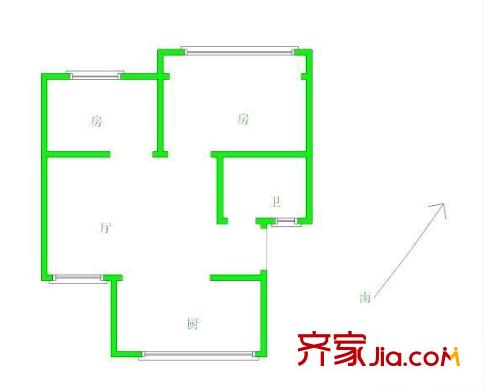 陽邏錦繡家園 2室 戶型圖