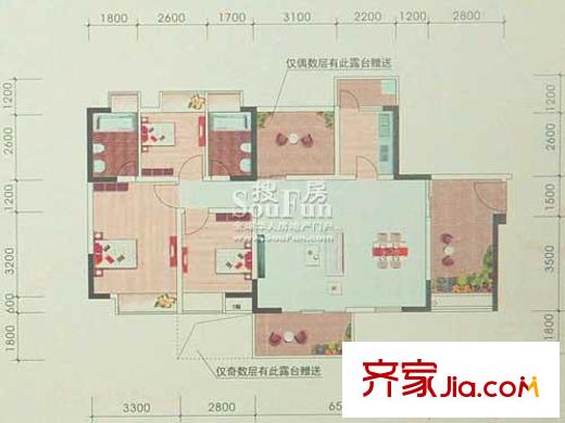 深圳东方盛世花园户型图5